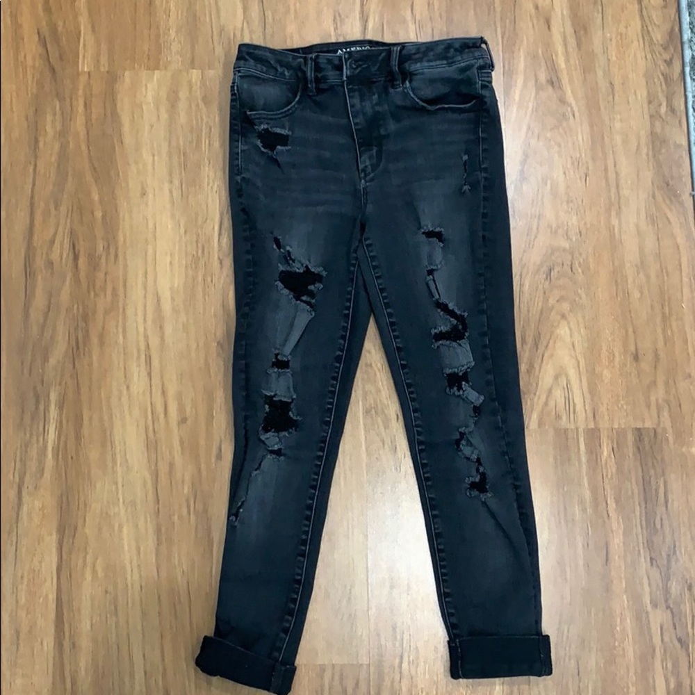 American Eagle High Rise Black Jeggings